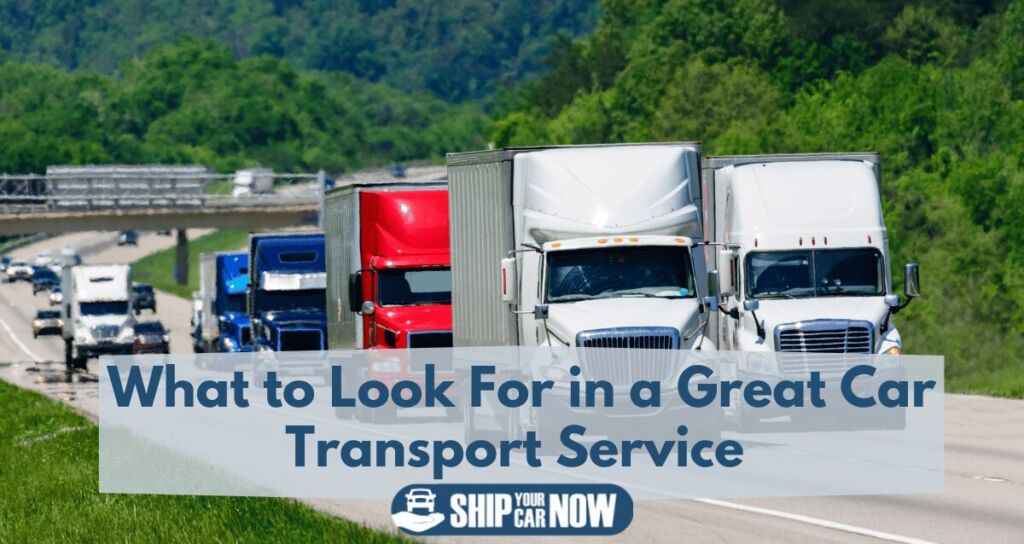 What to look for in a great car transport service