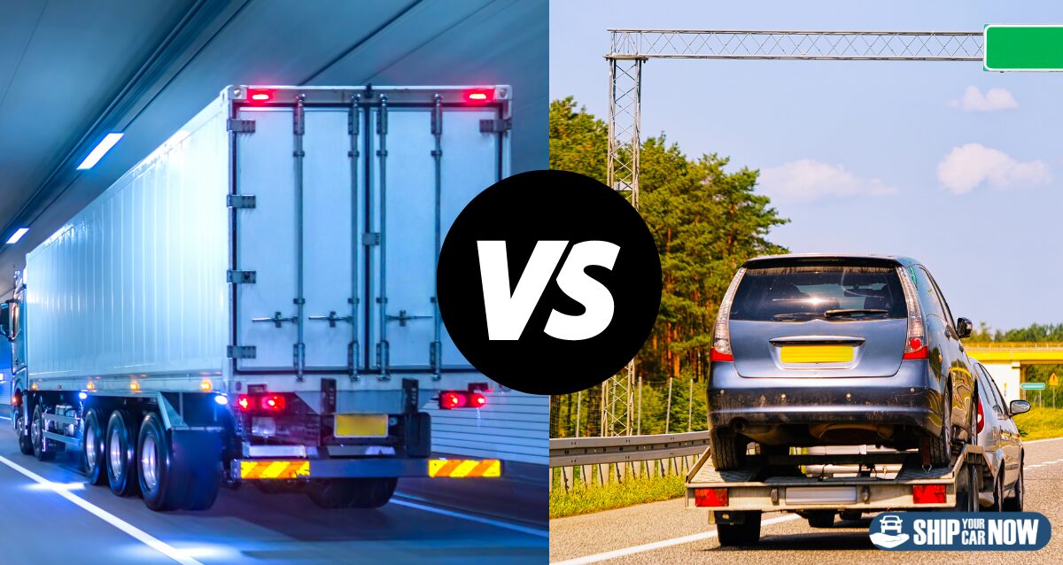 Choose between open and closed transport for your vehicle