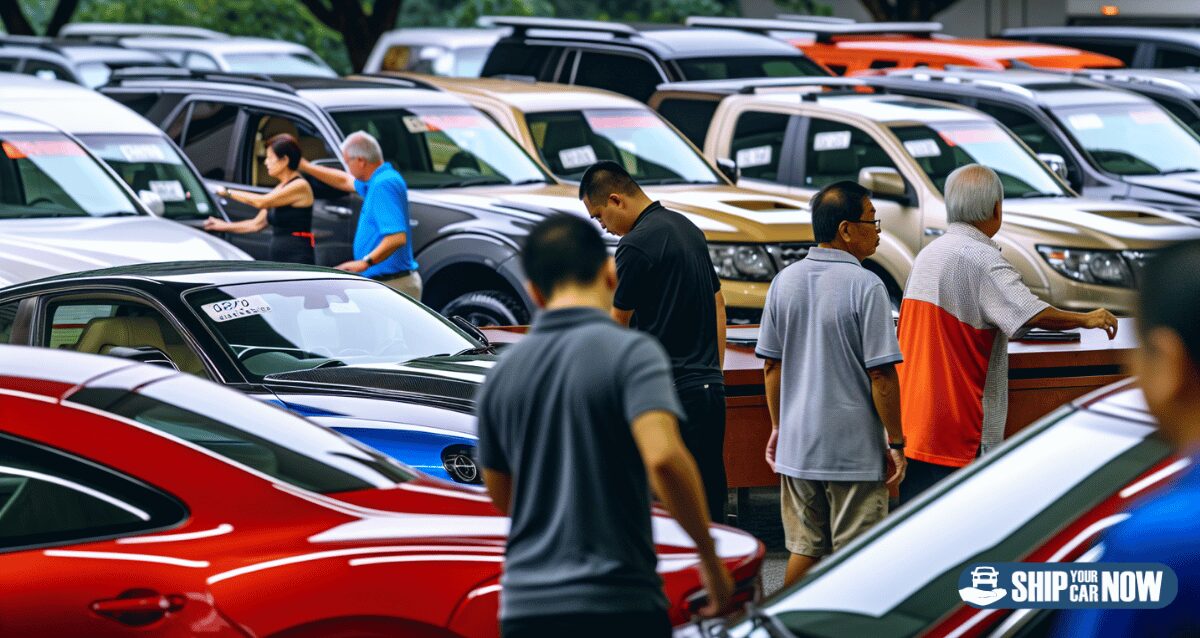 Diverse range of vehicles at an online car auction