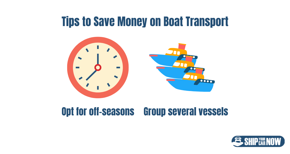 2 tips to save money on boat transport
