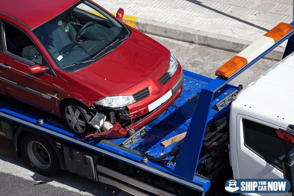 Wrecked car transport