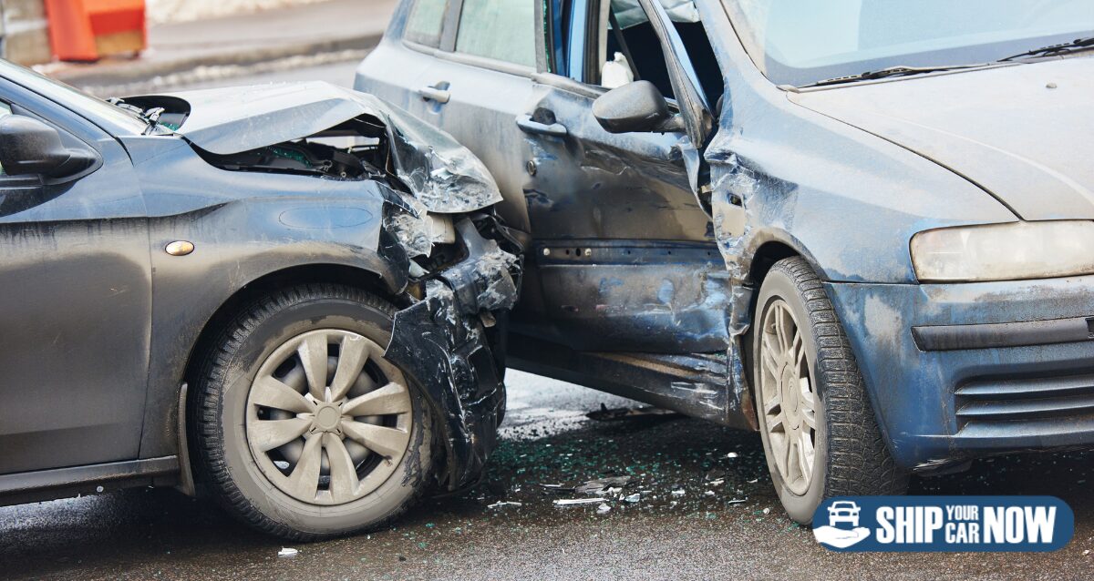 A salvage car that needs transport