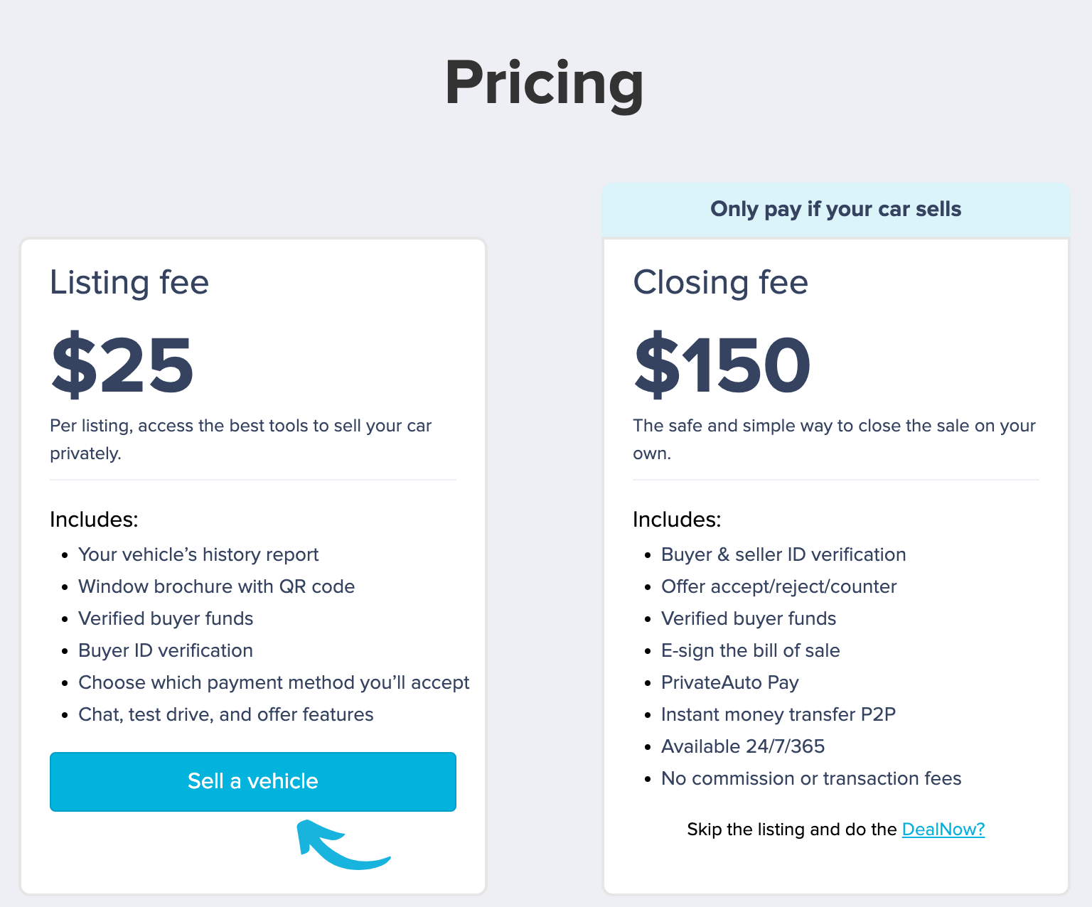 PrivateAuto pricing