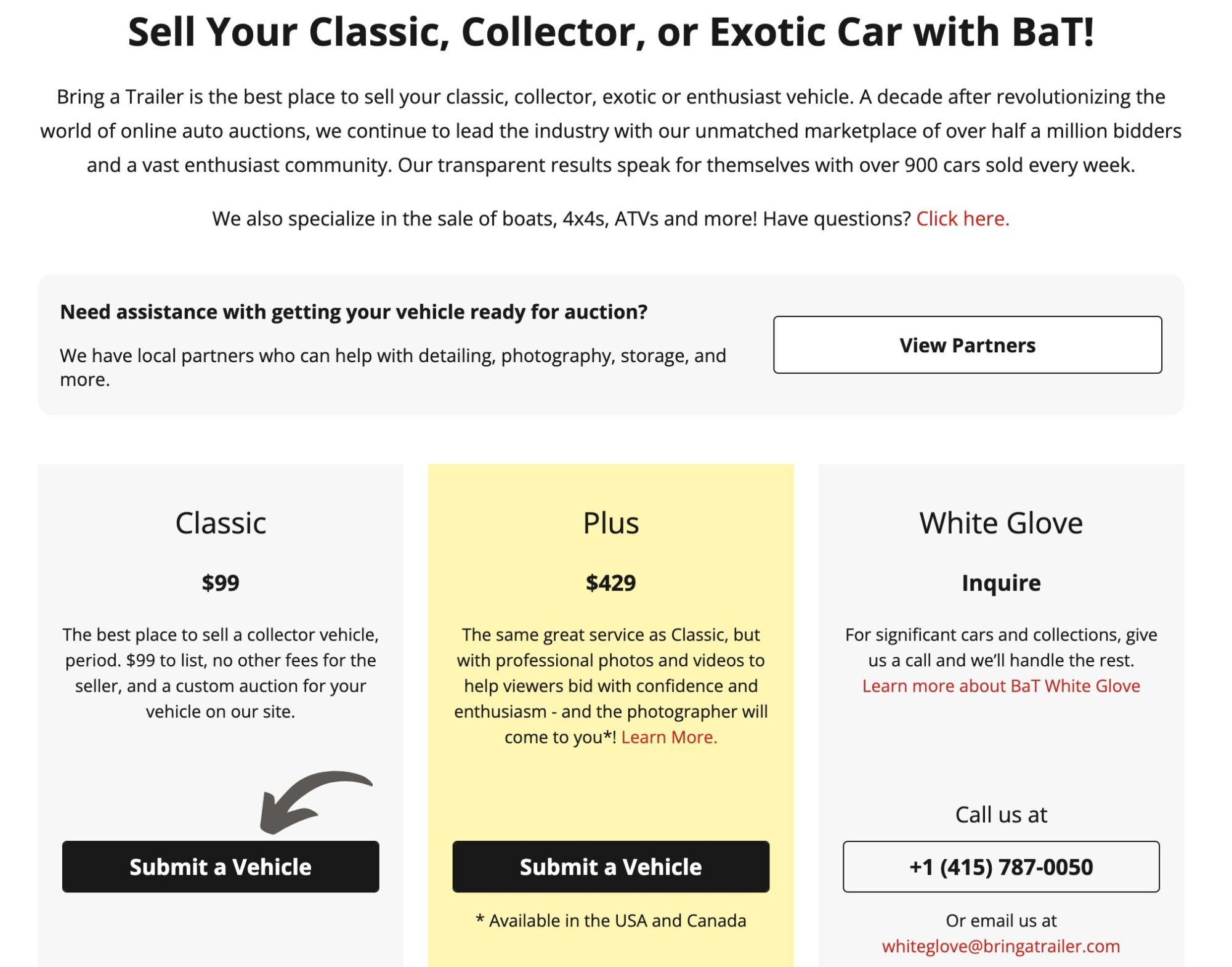 Bring a Trailer Pricing