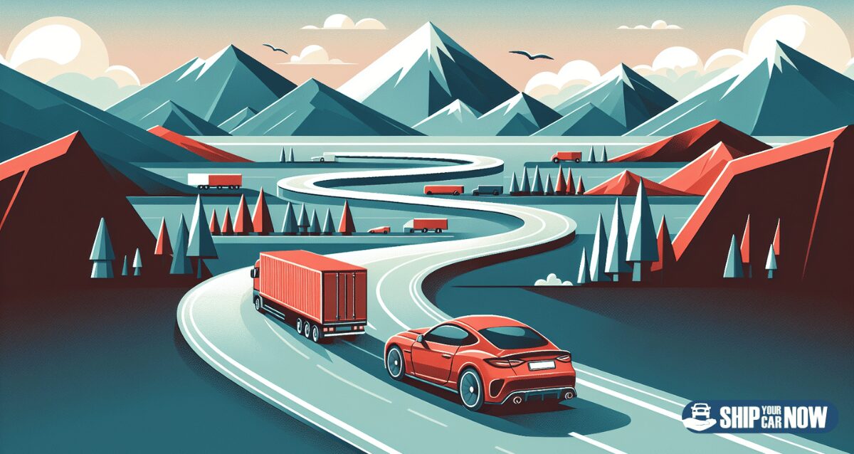 Car on a long road trip