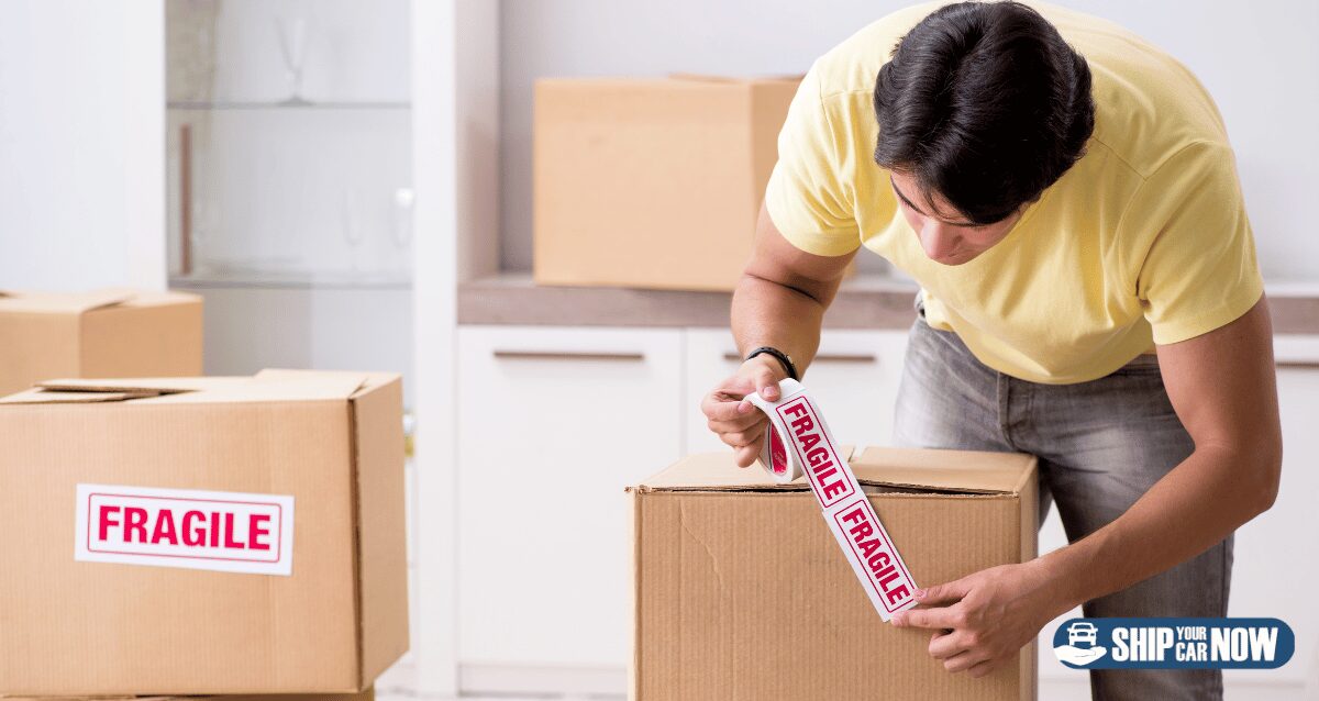 Preparing your items to be shipped inside your car