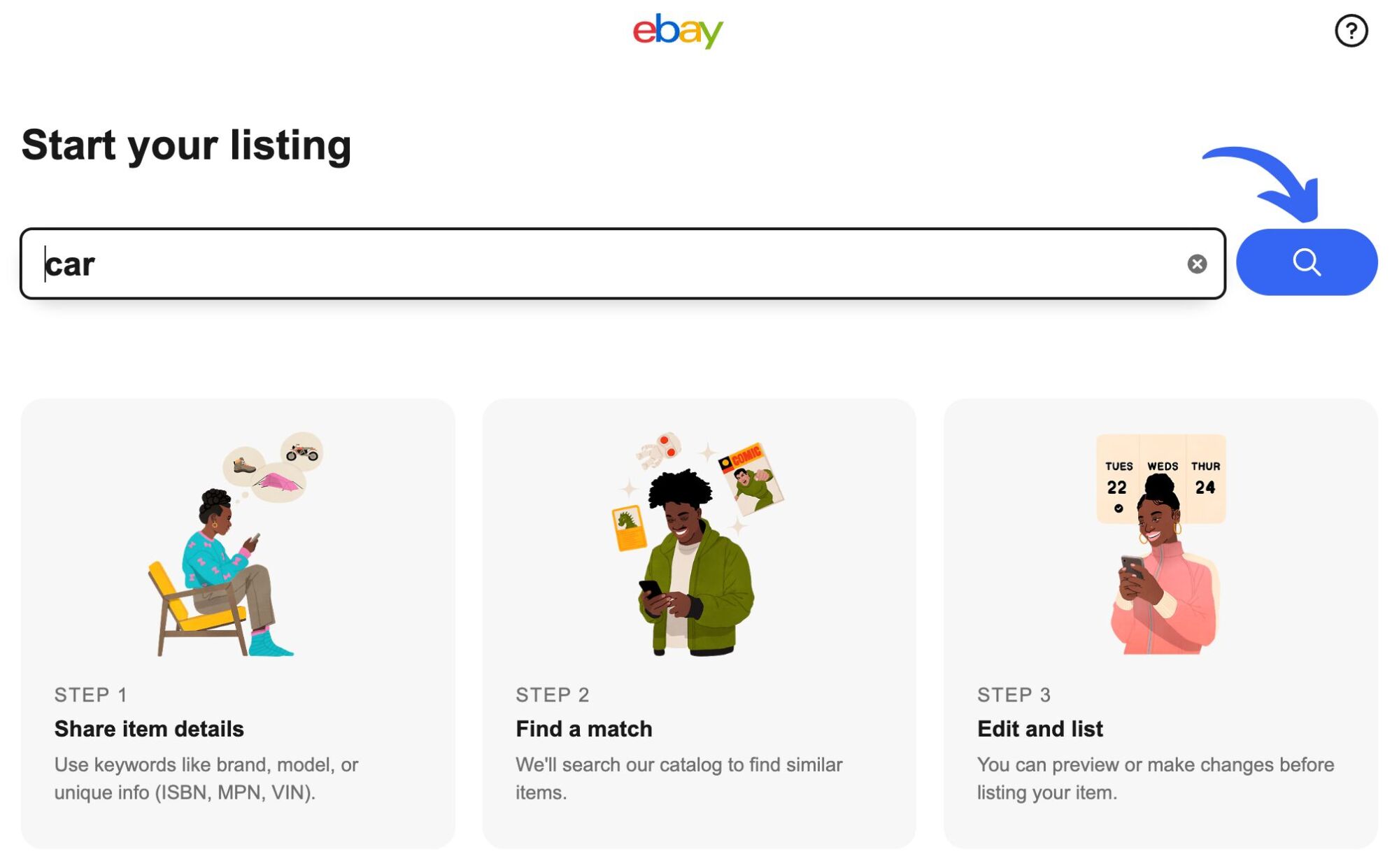 sell your car on eBay Motors