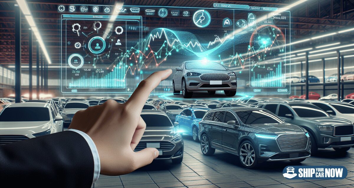 Illustration of vehicle valuation tools and market insights