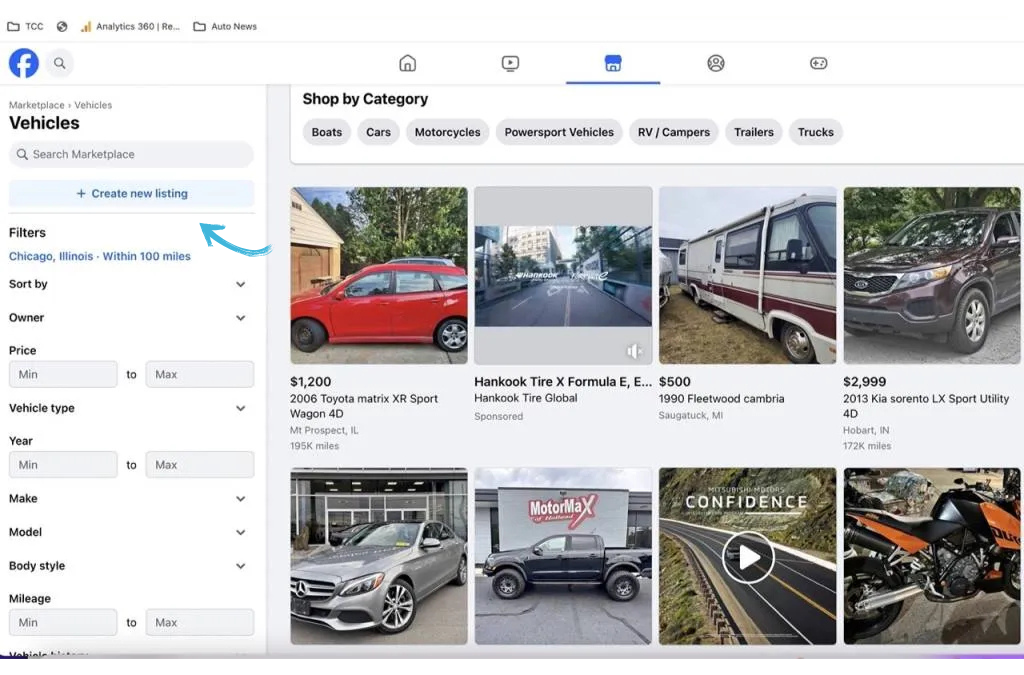 selling car on Facebook Marketplace