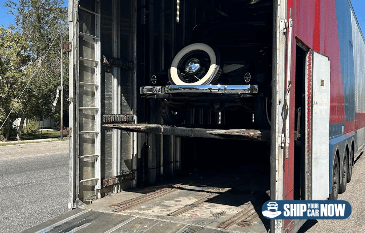 Enclosed car carriers are used for classic cars