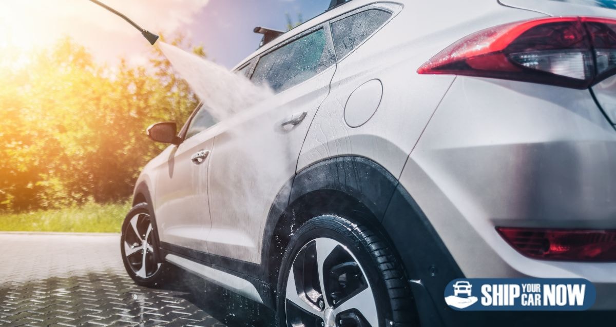 Cars being shipped by a car shipping company should be washed