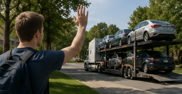 student shipping his car from new york to maine